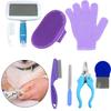 Kaninchen Fellpflege Set mit Pin-Bürste, Pflegehandschuh und Kamm, Kleintier Pflege-Sortiment für Fellpflege und Routine-Krallenpflege, für den Heimgebrauch