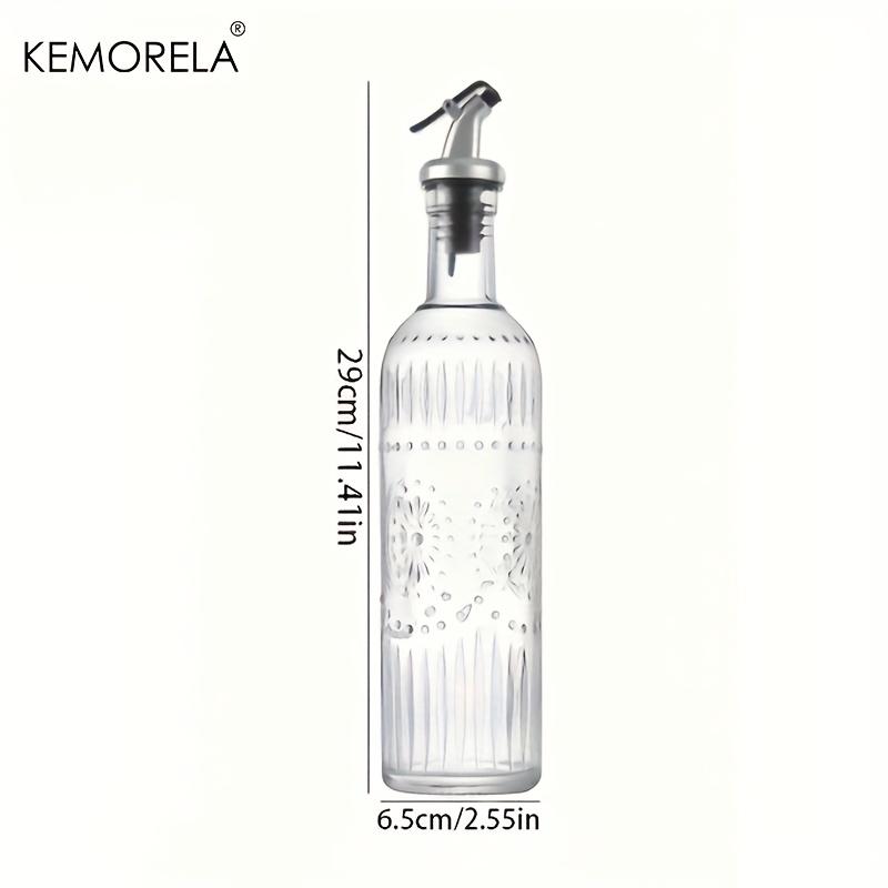 1 BUC Sticlă Vintage Dispenser Ulei - Model Rotund Fără PVC Etanș Lavabil la Mașină - Ideal pentru Ulei de Măsline Oțet