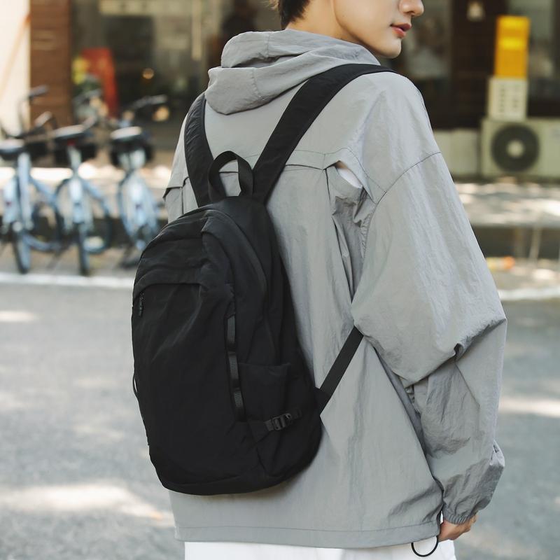 Solid Color Student Schoolbag Men Travel Bag Women's Small Backpack