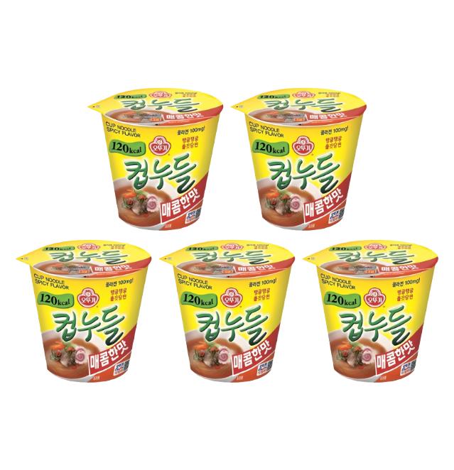 Ottogi Лапша чашка с острым вкусом 37г (5 различных количеств)