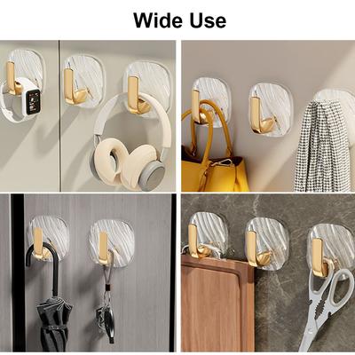 Exquisite Deluxe Small Hook Lightweight No Drilling Wall Hangers Adhesive Hooks for Coats Clothes