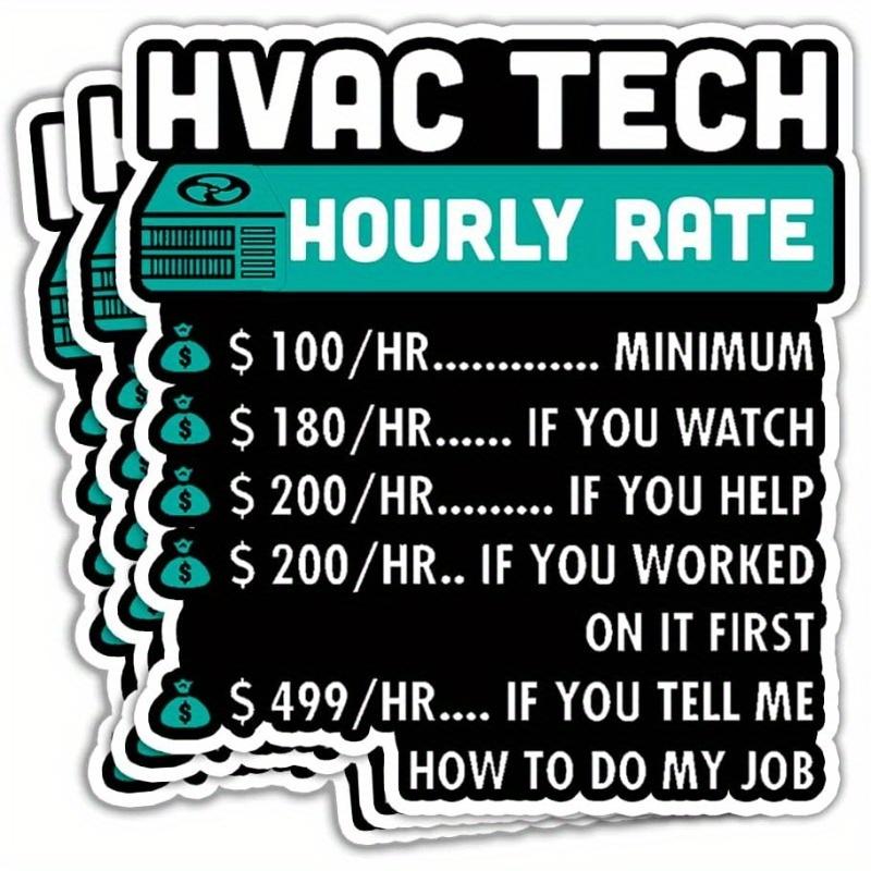 

Funny HVAC Tech AC Repairman Stickers Graphic Bumper Sticker 5 x4.7 1pc