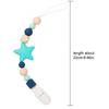 2PCS Silicone Pacifier Clips for Babies Infant Star Pacifier Holder Chain Soft Flexible Binky Clips One Piece Design Pacifier Clip for Most Pacifier