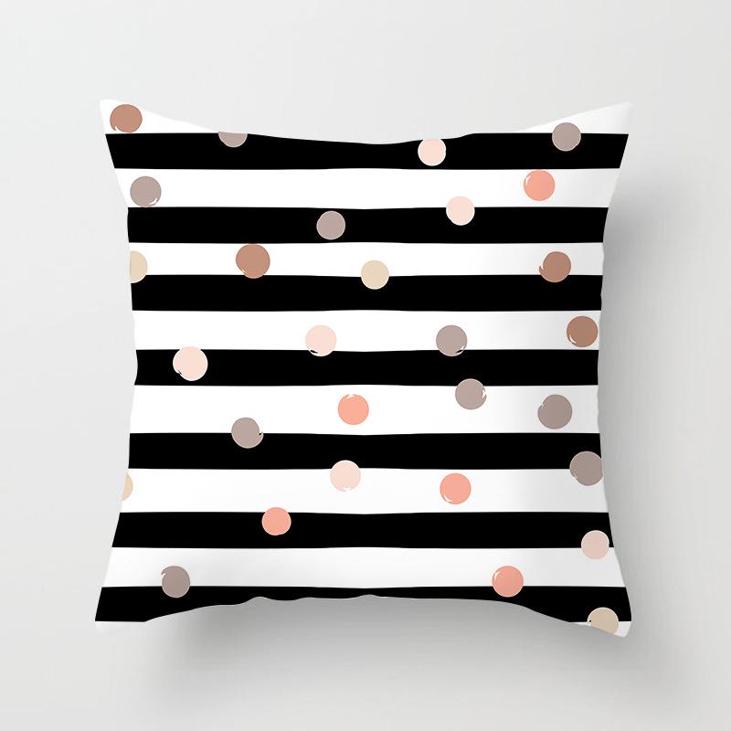 Nordisch Ins Kissen Polka Dot Geometrischer Streifen Kissenbezug Quadratische Heimtextilien