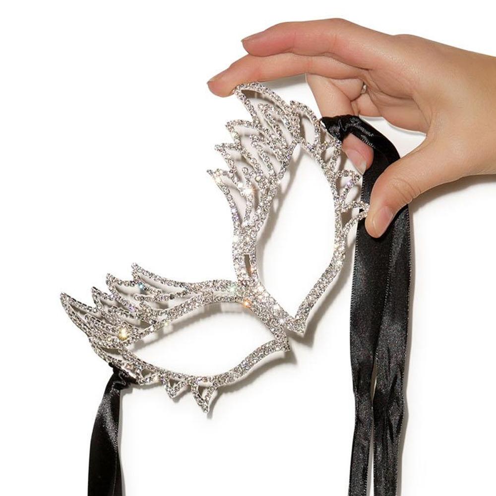 European And American New Creative Gift Mask Handmade Wings Rhinestone Sexy Mask Temperament Eye Mask
