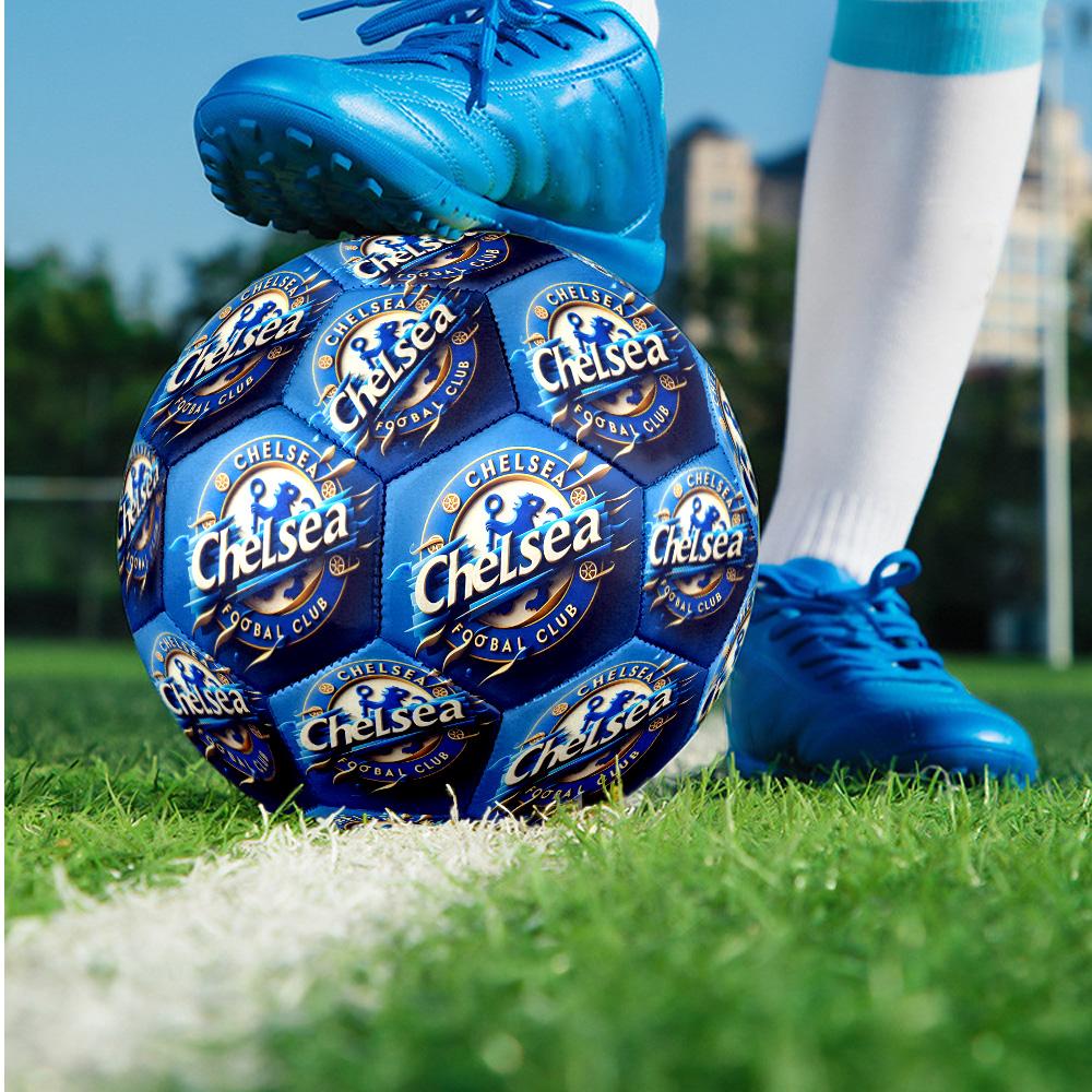 Pallone da Calcio Chelsea FC Tema Taglia 5 Match Pallone da Calcio Professionale per Esterno Morbido al Tocco Pallone da Allenamento