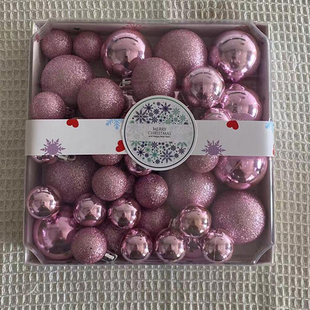 Pack of 44pcs Shatterproof Christmas Ball Durable Plastic Tree Hanging Ornament Decors Set for Holiday Party Decorations