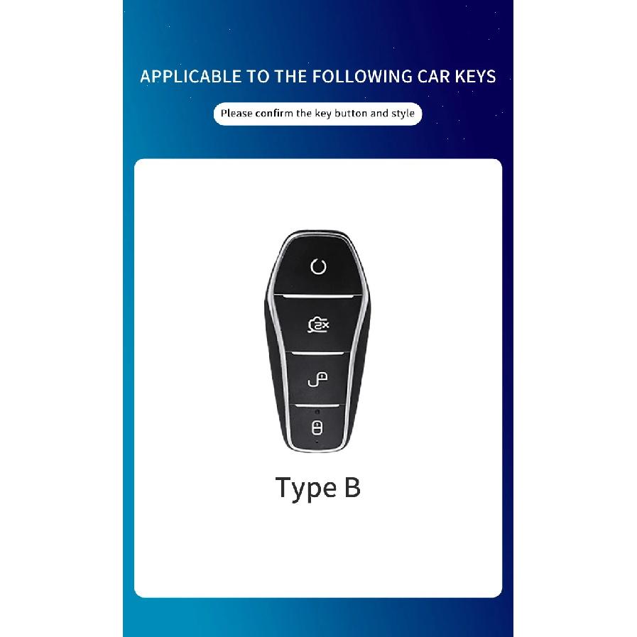 Zinc Alloy Car Remote Key Cover BYD Song PLUS Han EV Max Tang DM Qin PLUS Yuan Dolphin Atto 3 Keychain Car Accessories