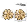 Ingemark Exaggeration Metal Big Flower Stud Earrings for Women Vintage Trendy Gold Color Piercing Earring 2026 New Jewelry Gifts