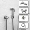 Gebürsteter tragbarer Bidet-Sprayer 304 Edelstahl WC-Bidet-Armatur Kaltes Badezimmer Shattaf-Ventil Jet-Set Einlaufdusche für Po