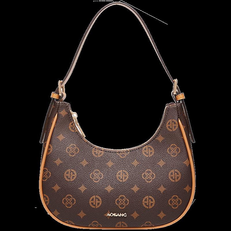 AOKANG Damen Retro Halbmond Crossbody Umhängetasche