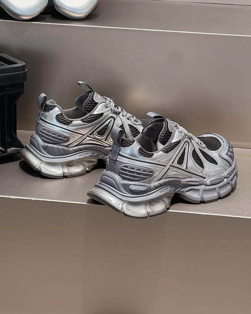 Sneakers women's shoes 2025 new autumn retro versatile silver heightening shoes platform breathable dad shoes women's