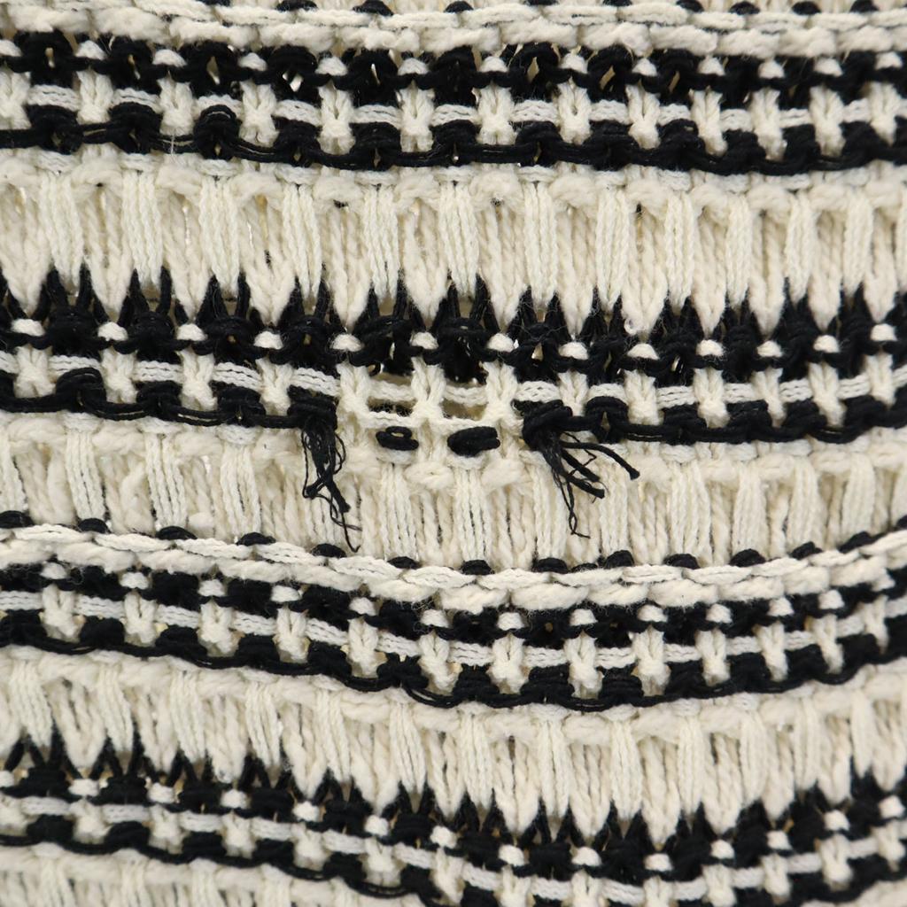 BATONER Border Pattern Long sleeve knit 1 Ivory Women Used