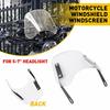 Motorcycle Windshield Clear Flyscreen Windscreen w/Mount Bracket 5"-7" EOA