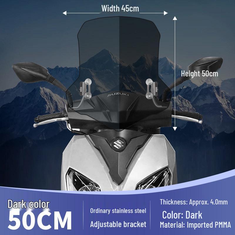 Windshield Glass for Suzuki UY125, Haojue AFR, and Qianjiang Hong Scooters