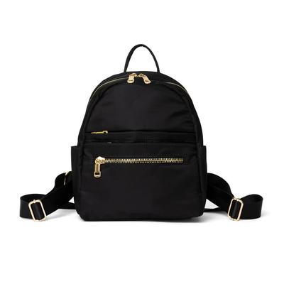 VITAFELICE 10-Pocket Nylon Mini Backpack for Women (vnsb-411z) (Black)