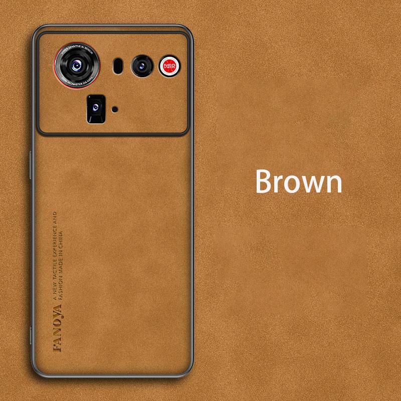 Retro Leather Skin Feel Case For ZTE Nubia Z80 Ultra Z80Ultra Shockproof Matte Silicone Soft Case Cover