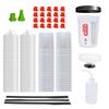 50 Pack 26oz Disposable Spray Gun Cup, Auto Paint Cup System for Painting and Repaire, Plastic Paint Mixing Cup, Type H/O Quick