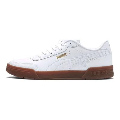 Kožené retro sportovní tenisky Caracal Lehké nízké unisex tenisky Bílé 369863-06