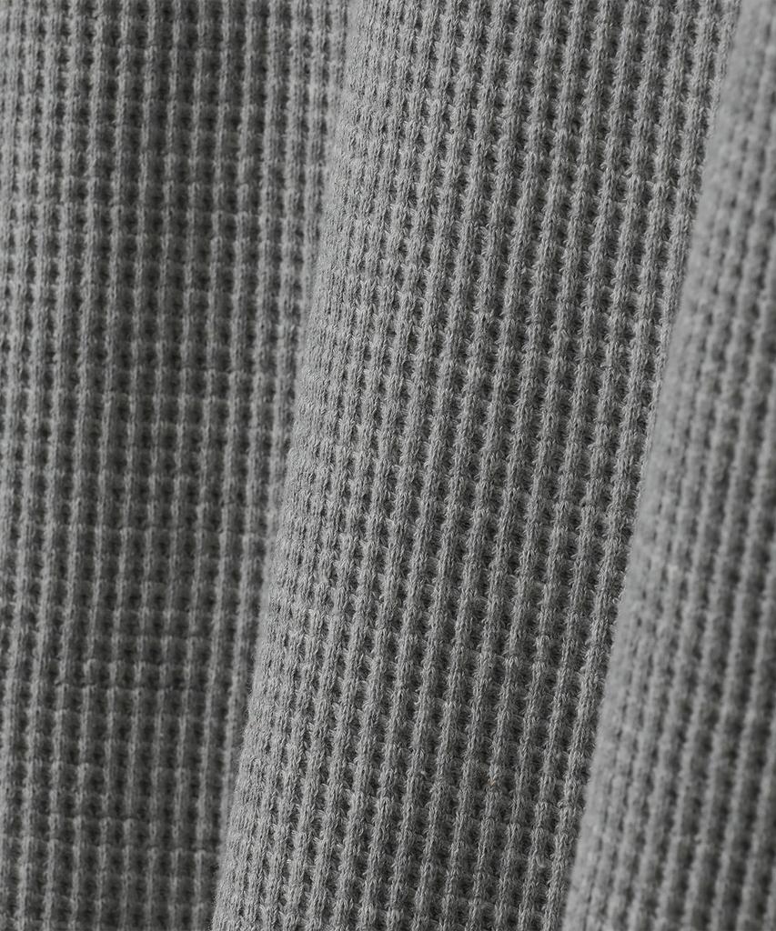 Waffle Fingerhole Hoodie_Light Gray