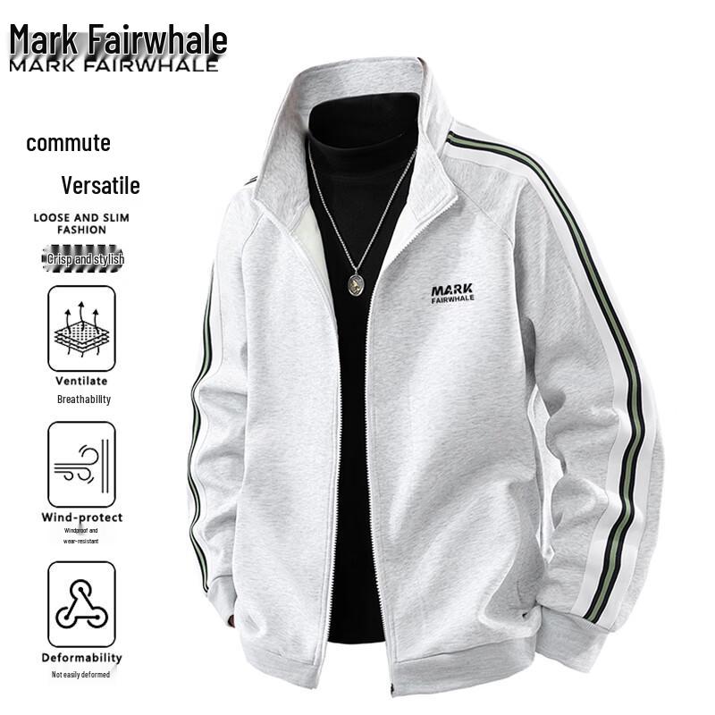

Mark Fairwhale Men s Stand Collar Casual Outdoor Windproof Jacket L