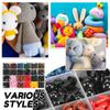 500/1040pcs Safety Eyes and Noses for Doll Stuffed Repair,6-14mm Colorful Eyes DIY Craft Doll Eyes and Nose for Crochet Toys
