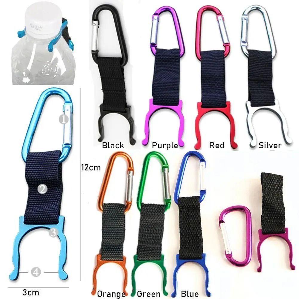 Aluminum Water Bottle Buckle Carabiner Carrying Sports Kettle Hook Kettle Holder D-Ring Backpack Hanger Water Bottle Clip Hook