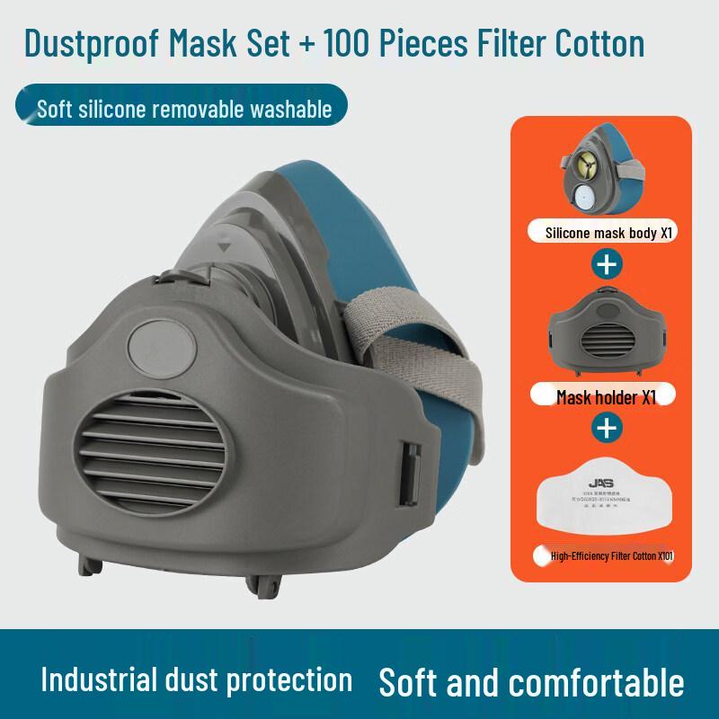 Ally Industrial Silicone Dust Mask with KN95 Filters