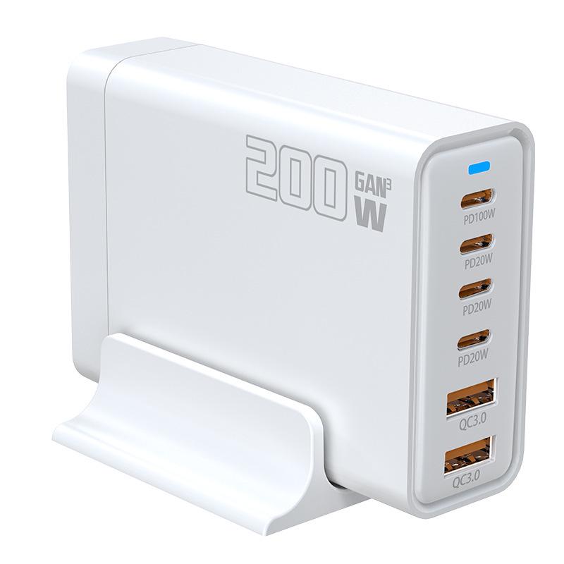 200W GaN Multi-Port PD Fast Charger with Smart Temperature Control