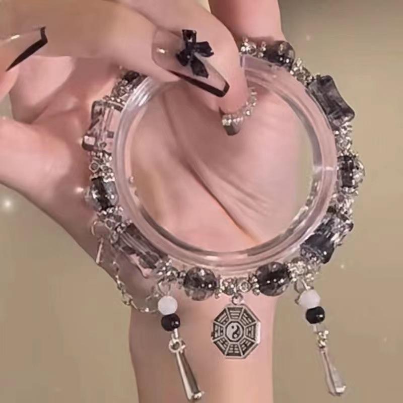 

Высококлассный художественный стеклянный браслет Тайцзи Багуа Винтажный шик Ручная работа