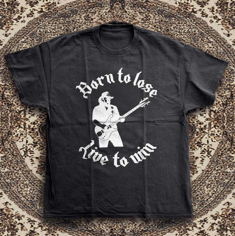 Motorhead Shirt Lemmy TShirt Born to lose Live Black Cotton Tshirt Size S5XL Unisex T-Shirt S