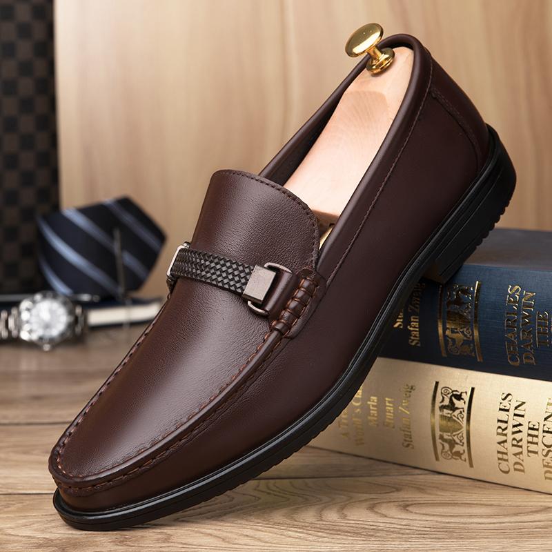 

Fashion Luxury Brand Genuine Leather Shoe Men Designer Loafers High Quality Adult Moccasins Driving Shoes Male Footwear Men Formal Shoes 38