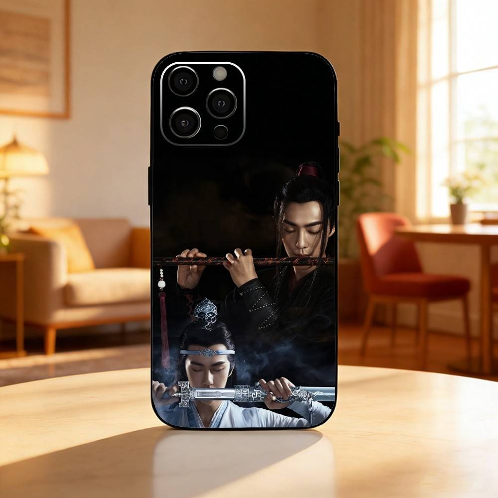 The Untamed XiaoZhan Wang Yibo Phone Case For iPhone17,16,15,14,13,12 Plus,Max Soft Silicone Black Cover