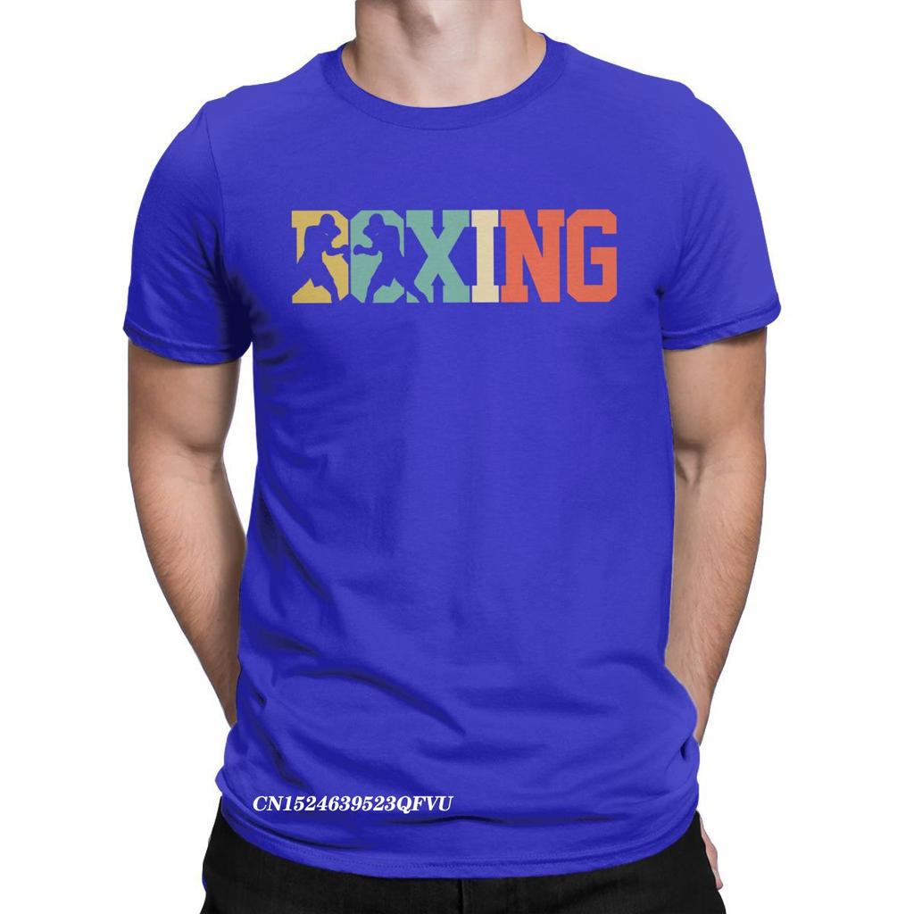 Boxing Tops T Shirts For Men Pure Cotton Funny Tee Shirt Crew Neck Boxer Tees Harajuku Clothes Gift Idea
