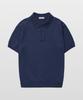 MANNERGRAM Upw Washable Cotton Polo Short Sleeve Knit Peacock Blue
