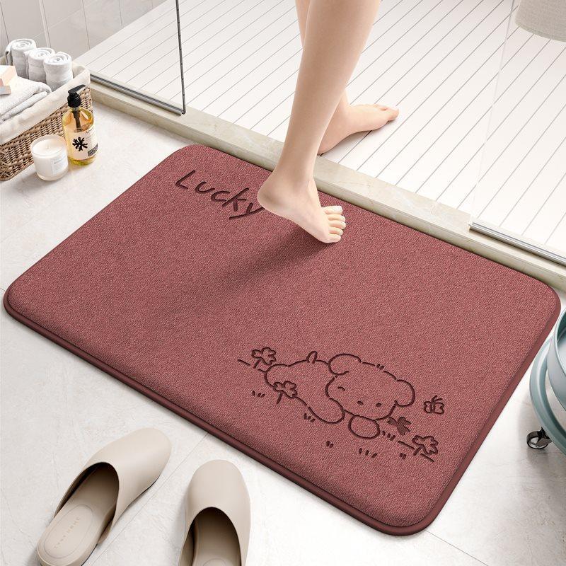 Thickened Memory Cotton Moisture-wicking Floor Mat Bathroom Bathroom Foot Mat Entry Door Mat Slip-resistant Cartoon Soiled No-wash Mat