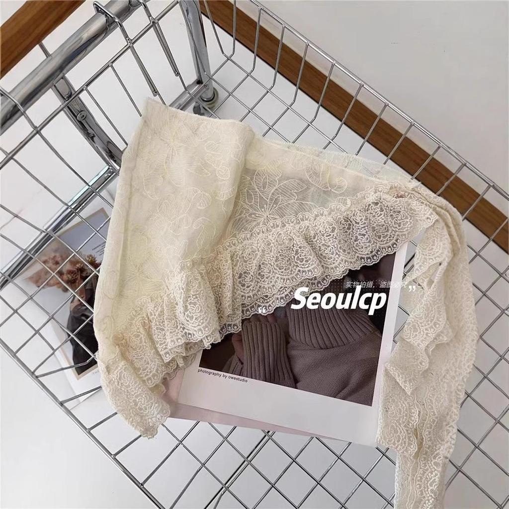 Sheer Lace-Trimmed Irregular Midi Skirt - Chic Summer Fashion