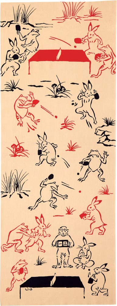 

Miyamoto Kenema Tenugui 35 x 90cm 50079 Chū-dyed (Table Tennis)