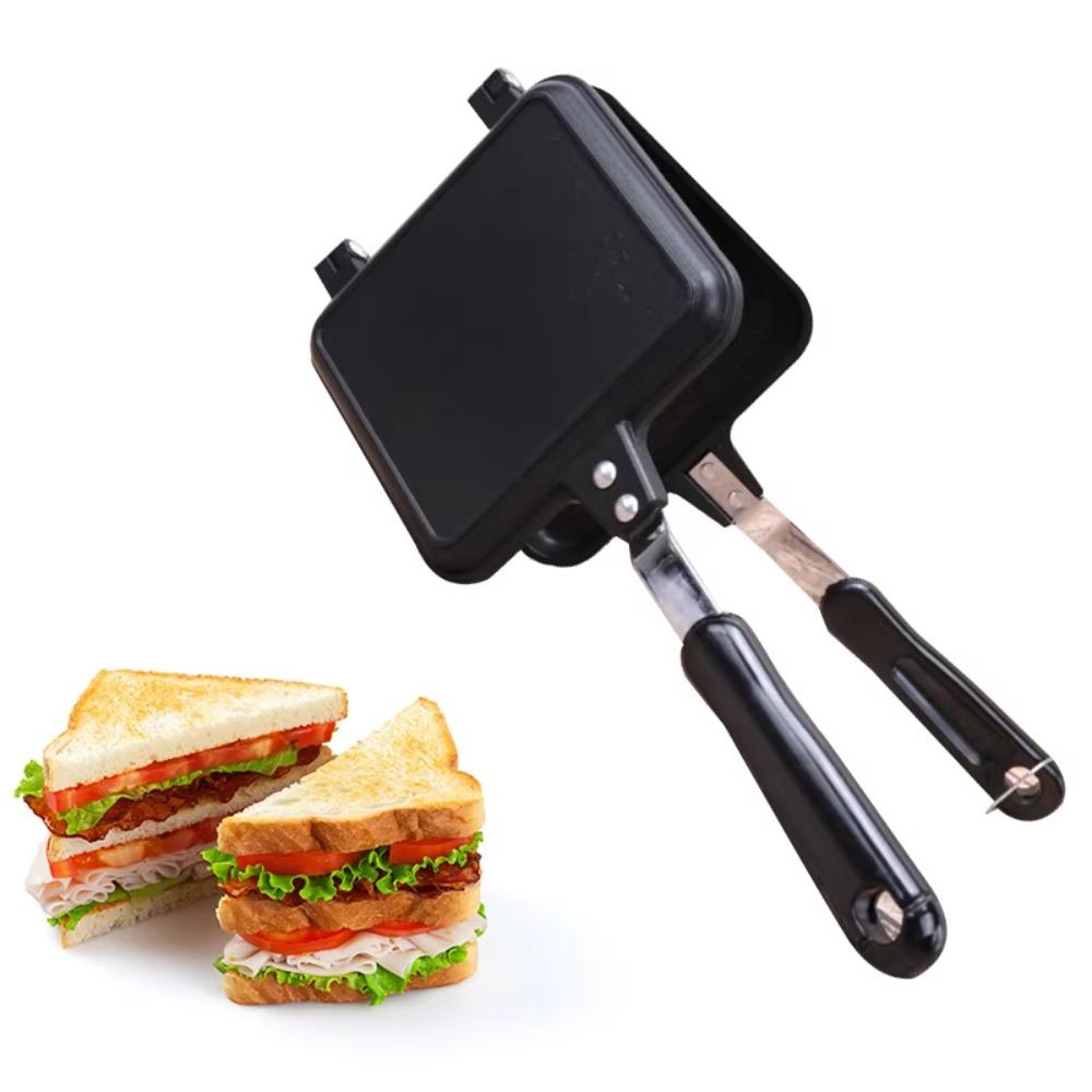 Non-Stick Sandwich Maker Aluminum Zinc Zinc Alloy Omelette Pan Durable Toast Frying Pan  Barbecue