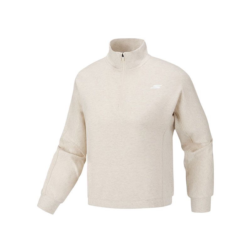 Skechers Goknit Fw25 Loose Warm Knitted Pullover Long Sleeve Sweatshirt Women sweatshirt P126W037-0601 S