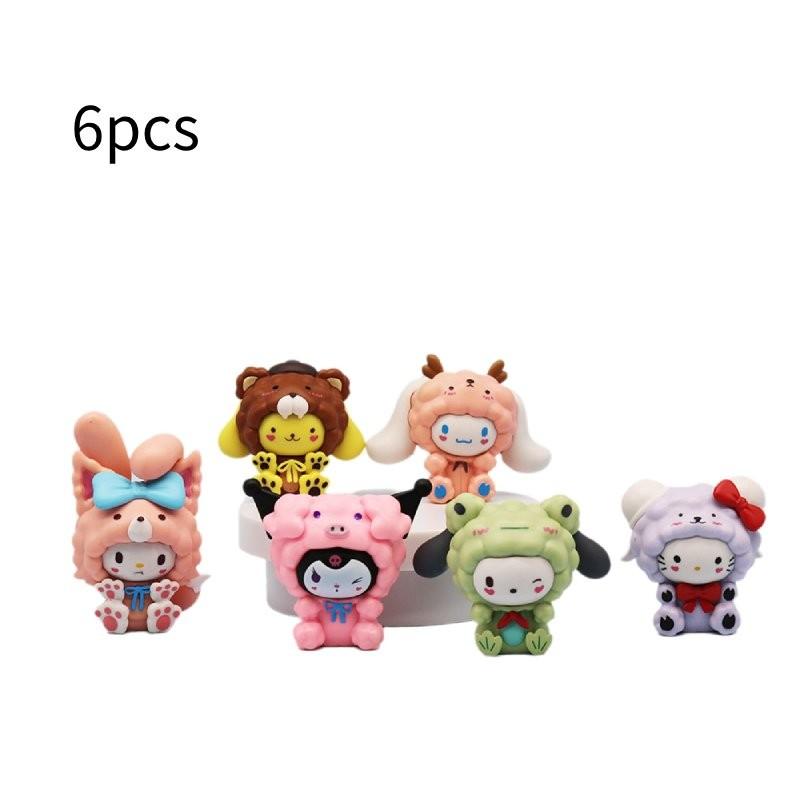 

New 8th Generation My Melody Cute Collectible Figurine Set Of 6 Adorable Desktop Decorations