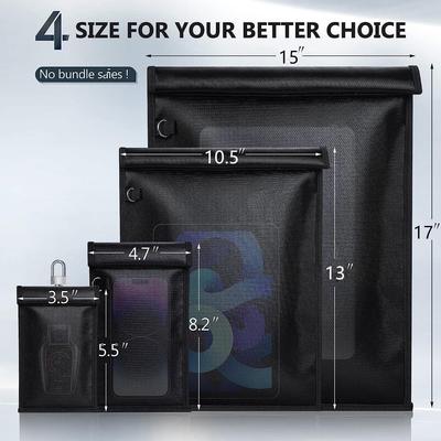 2024 Brandwerende Waterdichte RFID-Afschermende Sleutelhanger & Telefoon/Tablet Tas