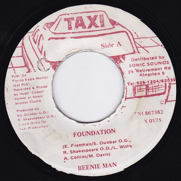 

7inch Record BEENIE MAN Foundation NONE Taxi 1998 Jamaica Reggae Ska Dub Used