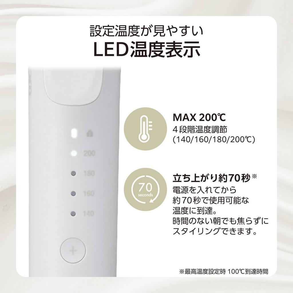 TESCOM Haar Negativ Seide Temperatur International Bügeleisen, 32mm, Ionen, Beschichtung, 140-200°C, Steuerung/Sperre/Speicher, Kompatibel, Automatische Abschaltung, Einfaches Trennen