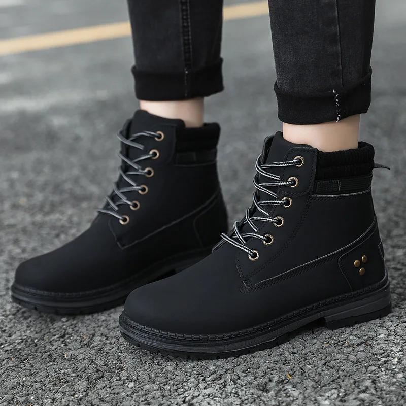 Fashion 2025 New Korean Edition Extra Large Foreign Trade Women's Boots Outdoor Thick Bottom Autumn/Winter Boots Versatile Single Boots