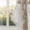 American Lace Short Curtain Pressed Flower European Transparent Through Rod Pocket Partition Half Curtain Small Curtain Curtain Curtain