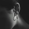 Niche Simple C-Type Premium Metal Striped S925 Silver Needle Stud Earrings Versatile Fashion Commuter Temperament Earrings