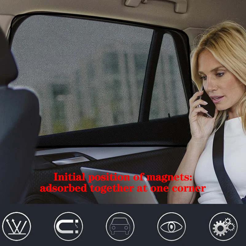 Magnetic Car Sun Shade Side Window UV Protection Curtain Mesh Sun Visor Summer Protection Car Window Film