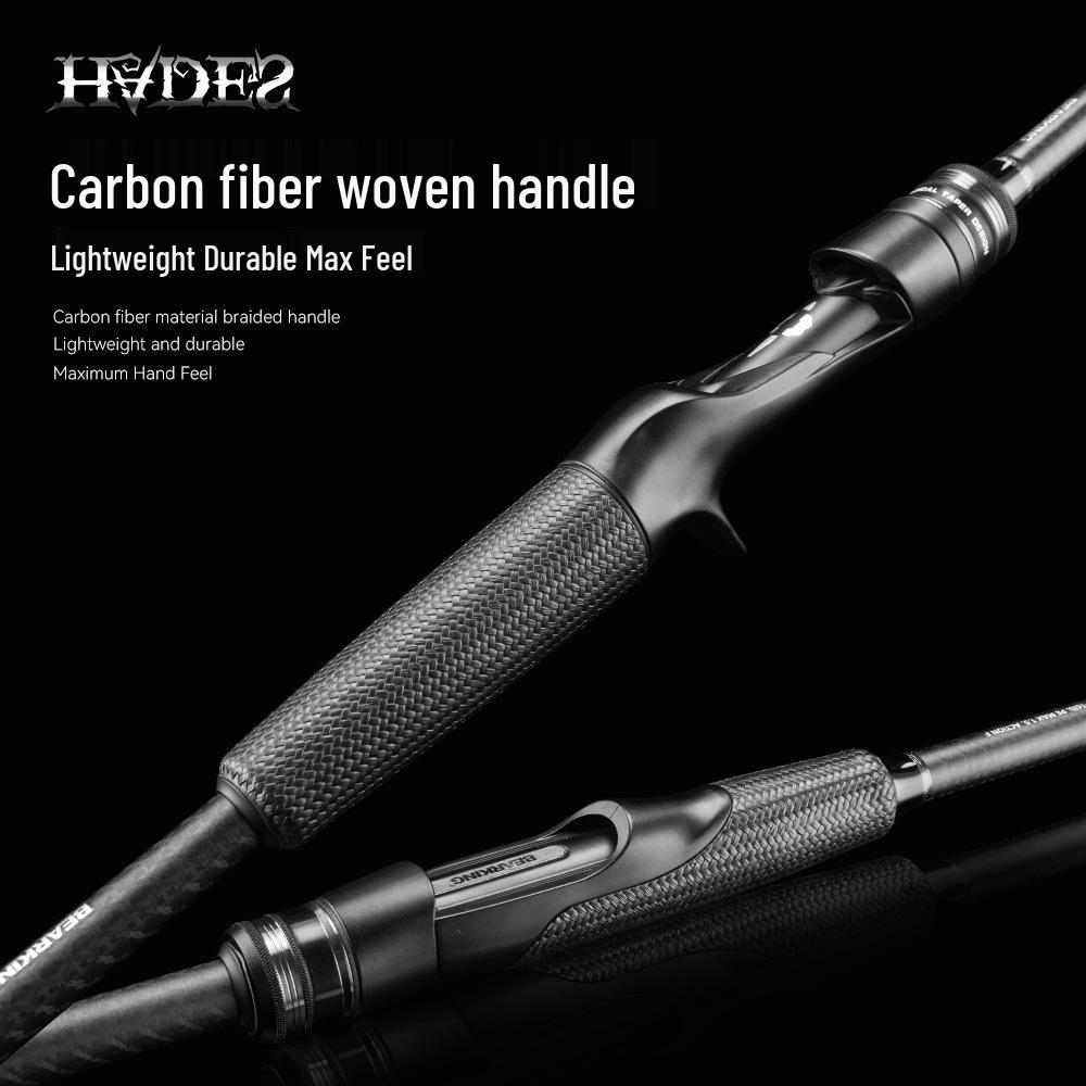 BEARKING HADES Ultra-Light Carbon Fiber Bass & Perch Lure Rod with Woven Handle