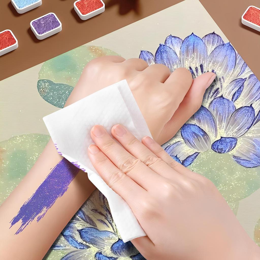 Set di Pittura ad Acquerello Perlescente Portatile - 180 Colori, Compatto Stile Dunhuang